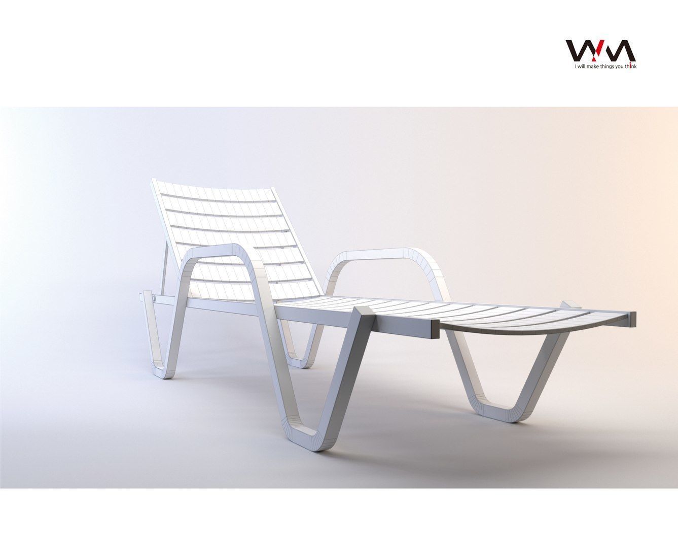 beach chair 3D model_1