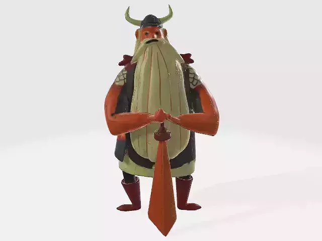 Realistic Looking Viking Warrior Sven High Poly
