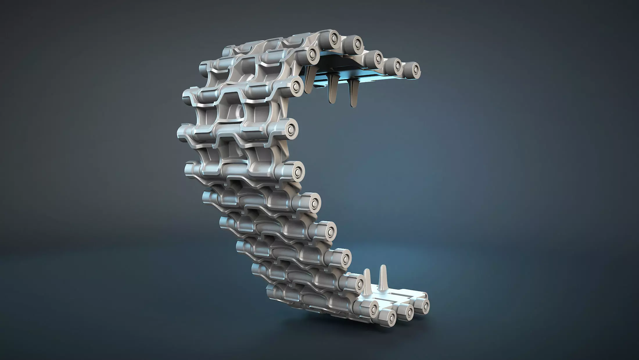 2S3 Akatsiya Track High-Poly 3D model_0