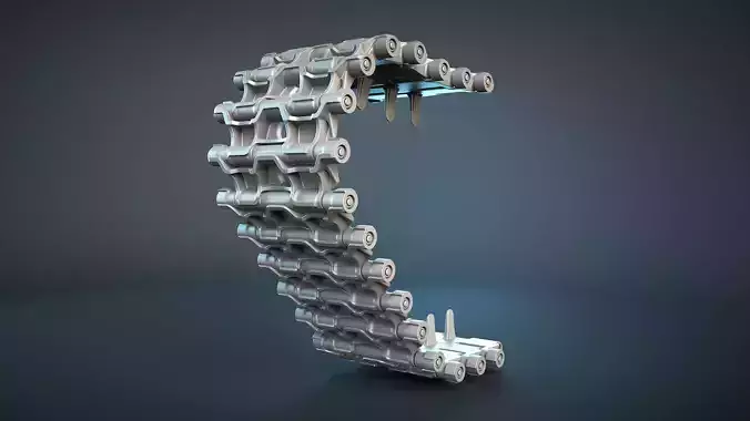 2S3 Akatsiya Track High-Poly