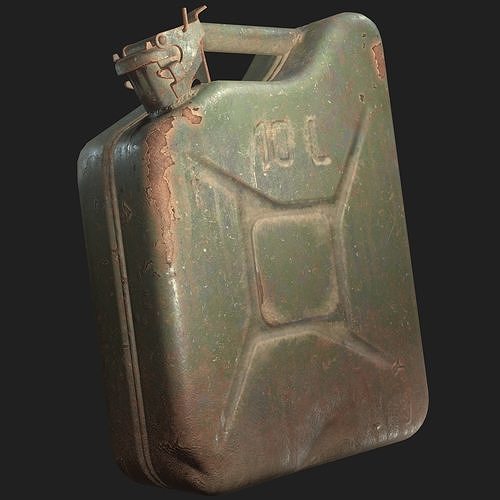 Old Jerrycan Low-poly 3D model 3