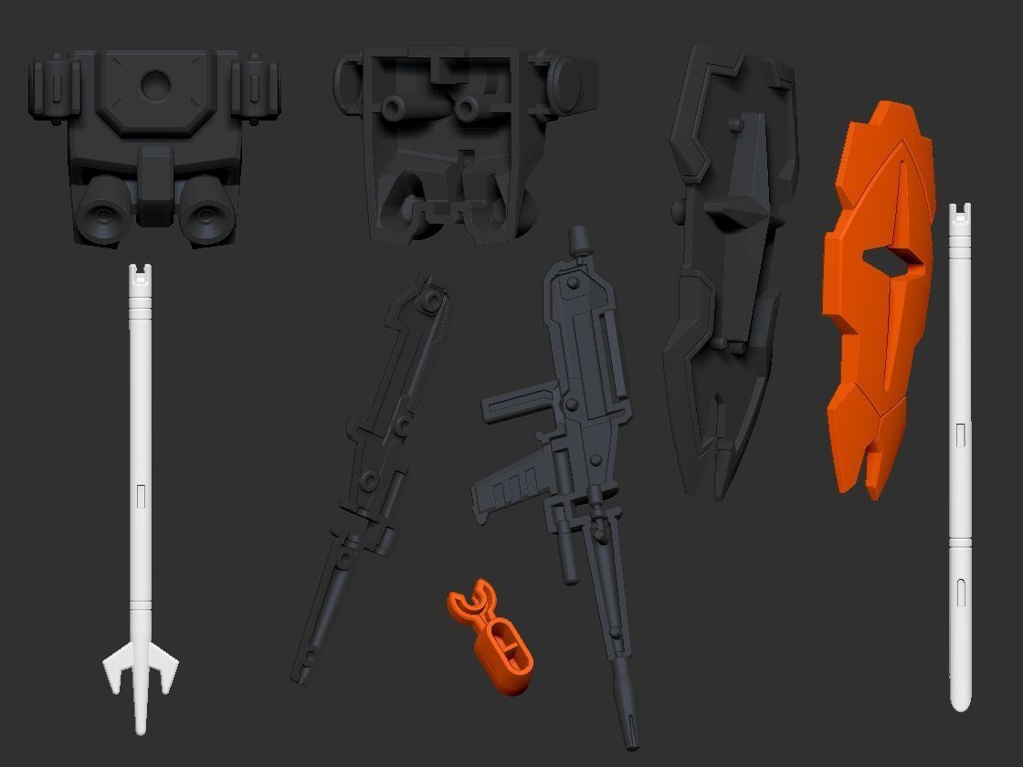 Gundam Custom FULL 3D print model_7