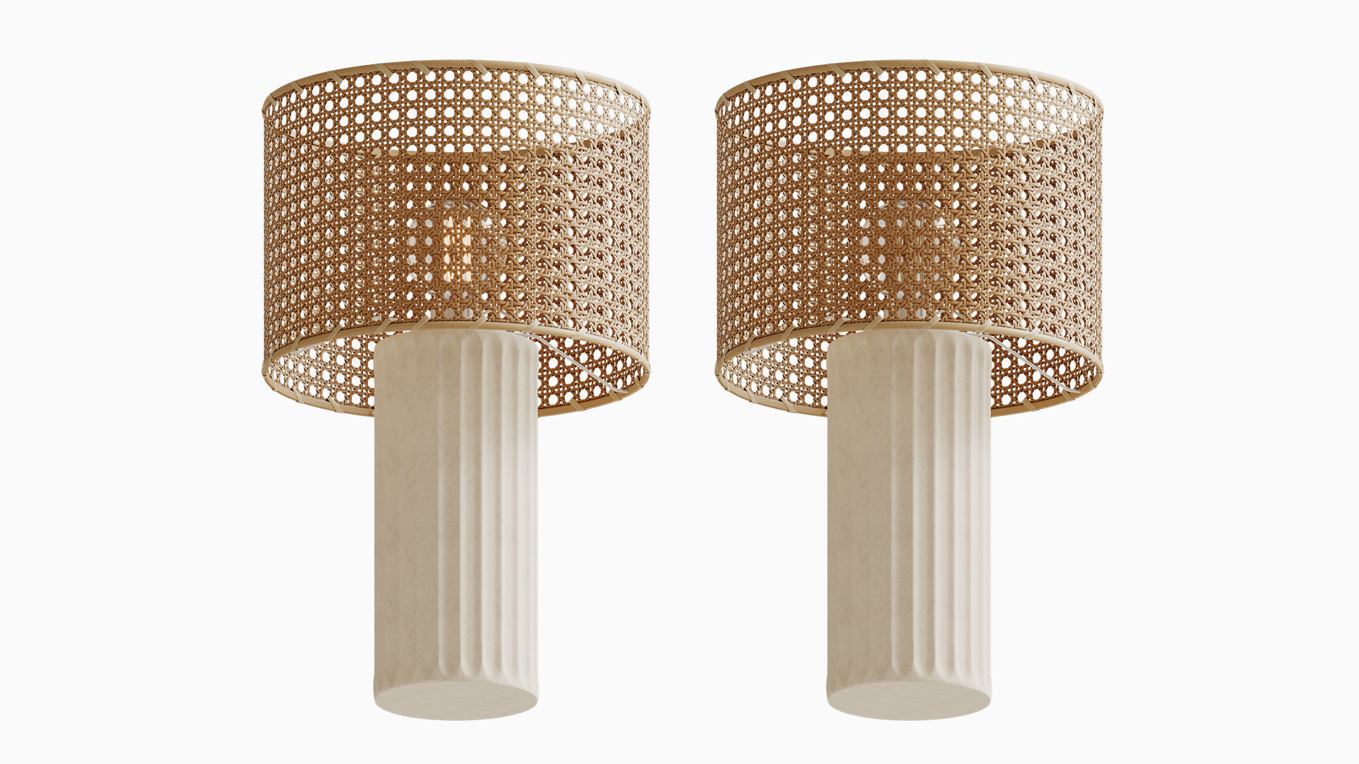 Cane Lamp Shade 3D model_1