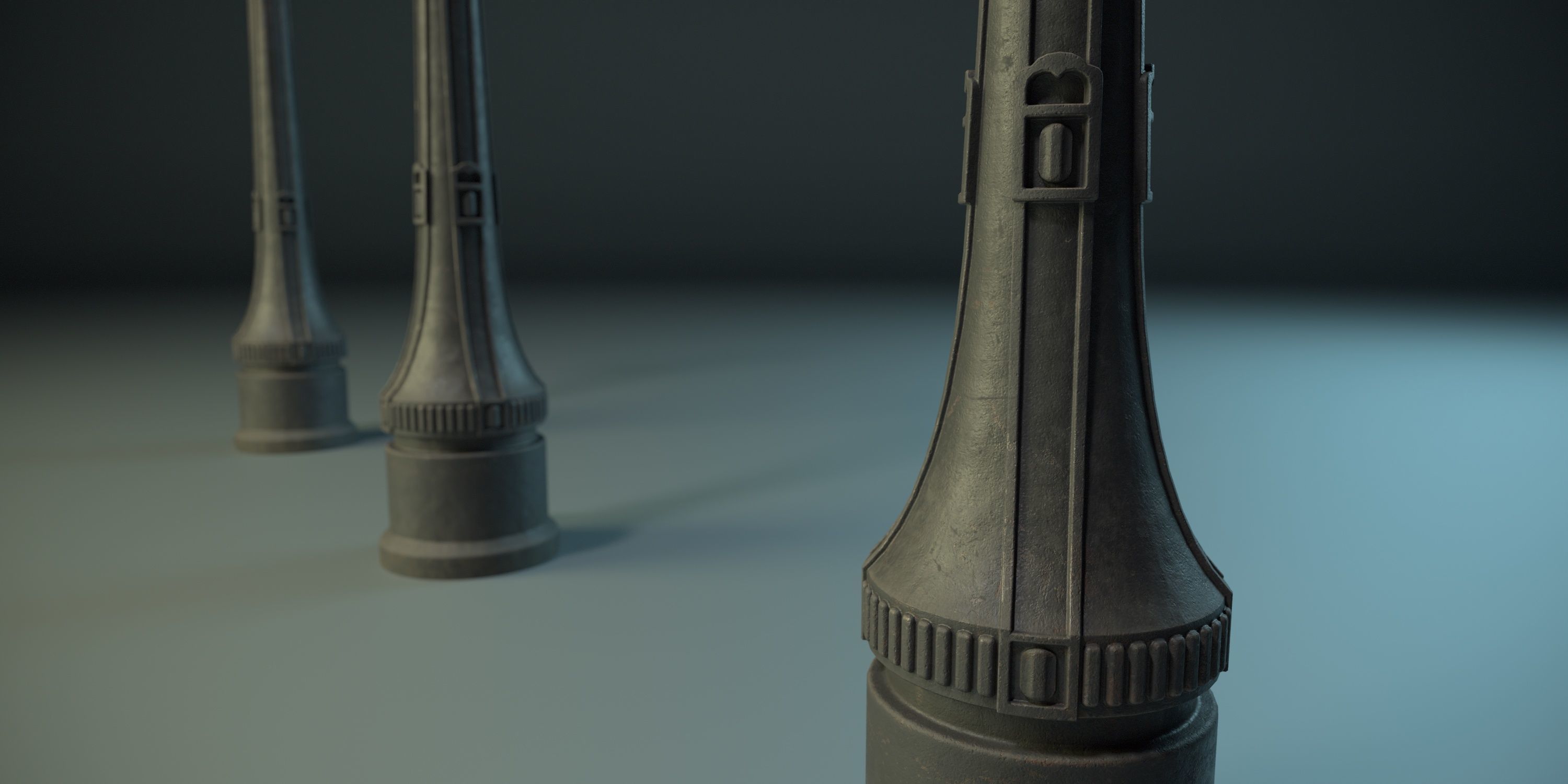 Street Lamp PBR Low-poly 3D model_2