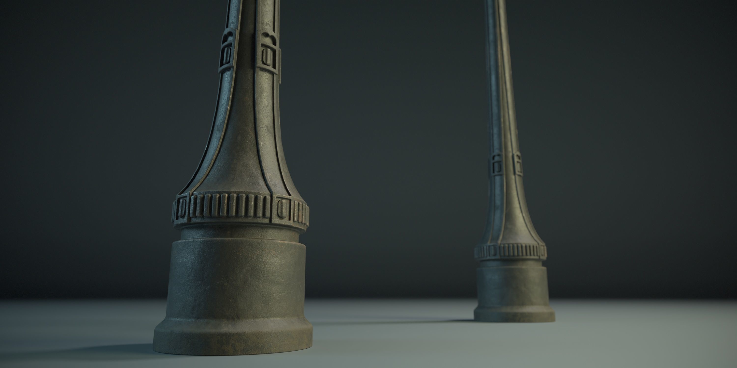 Street Lamp PBR Low-poly 3D model_6