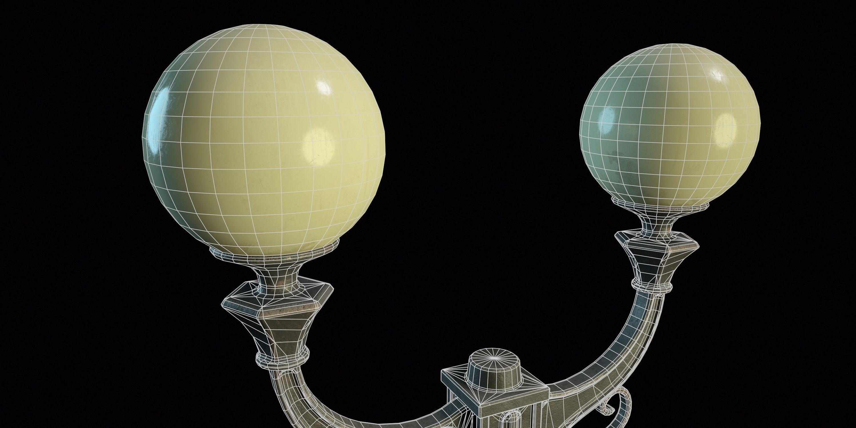 Street Lamp PBR Low-poly 3D model_11