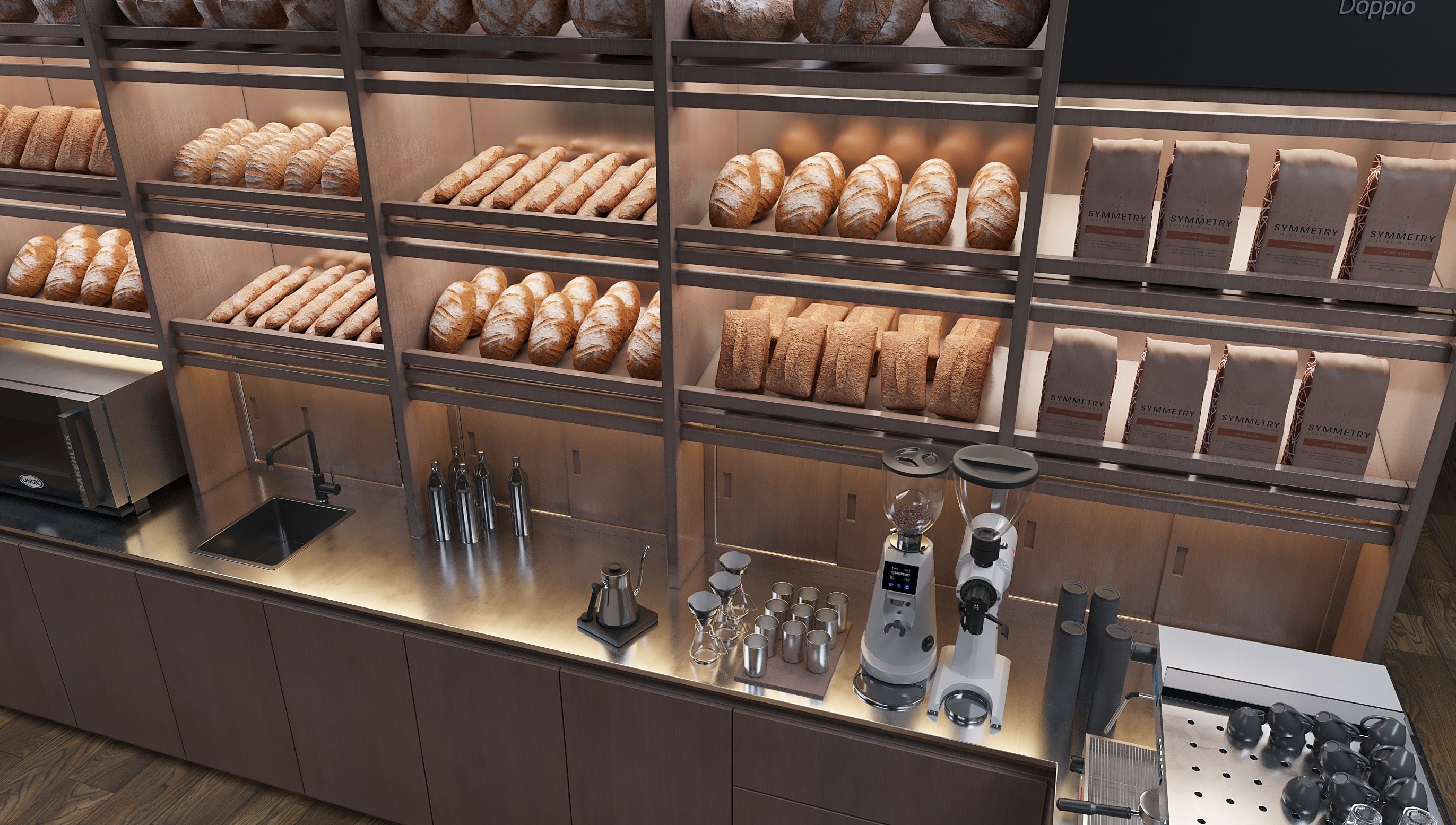 Bakery cafe 3D model_4