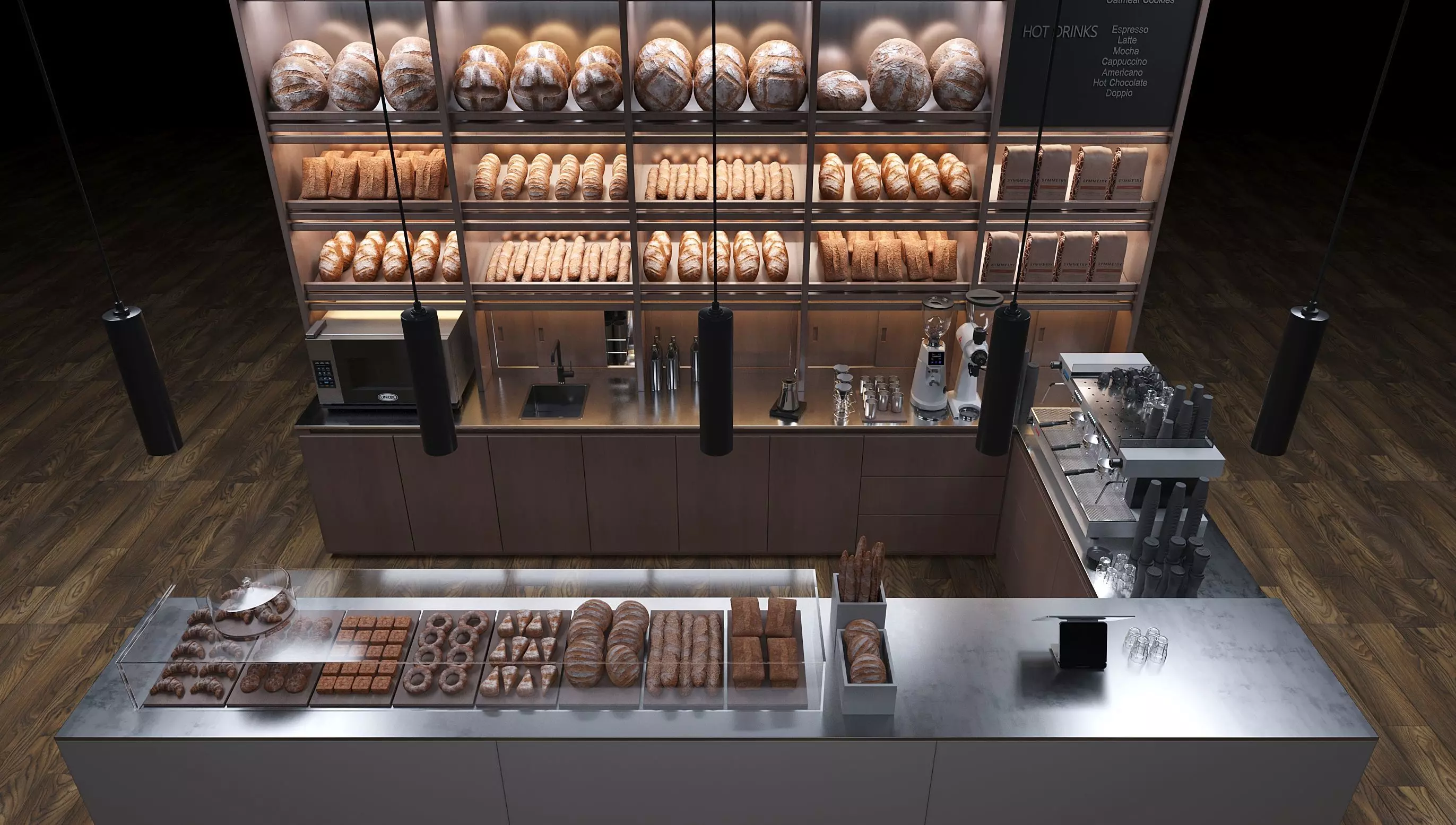 Bakery cafe 3D model_0