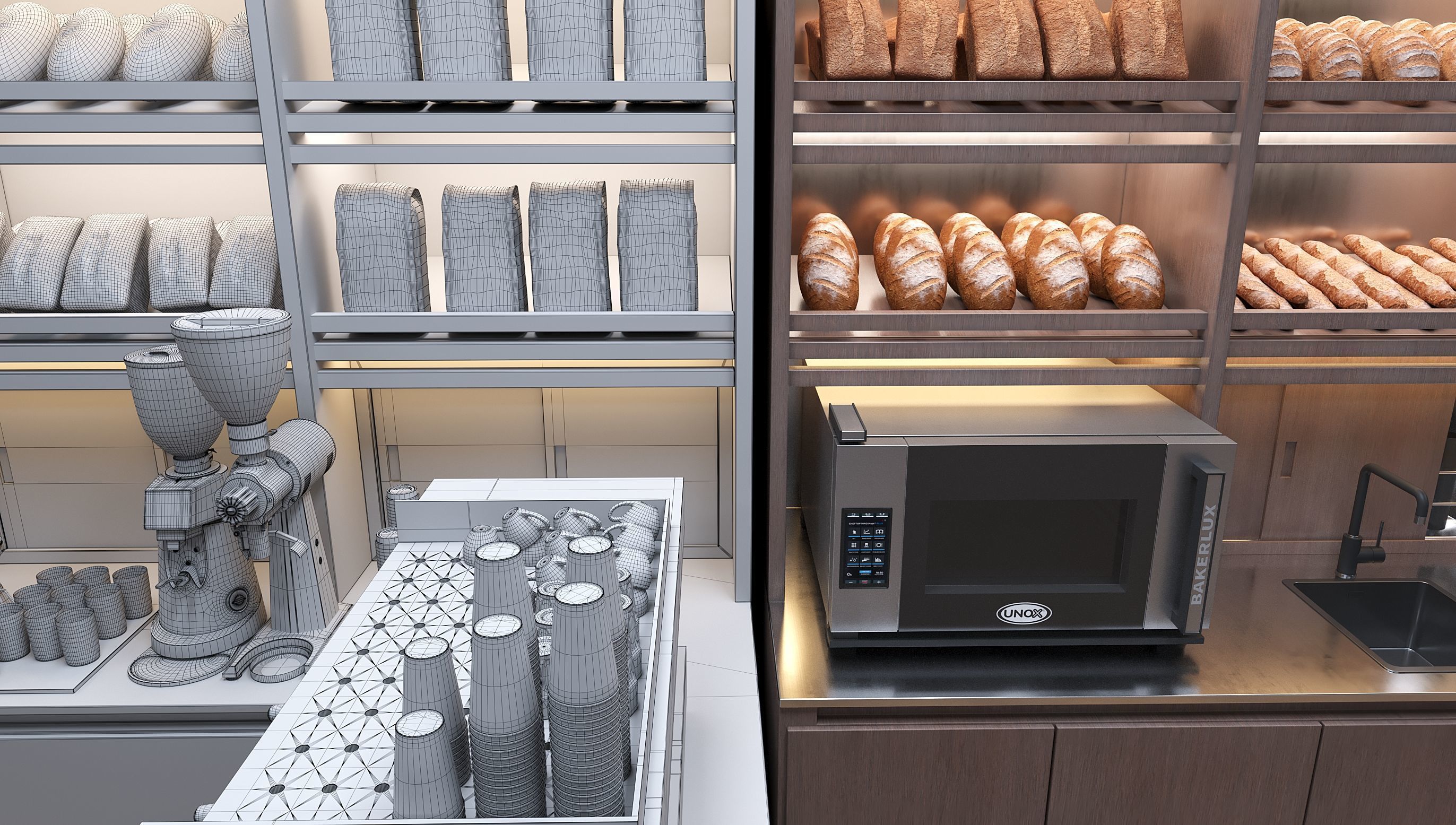 Bakery cafe 3D model_5