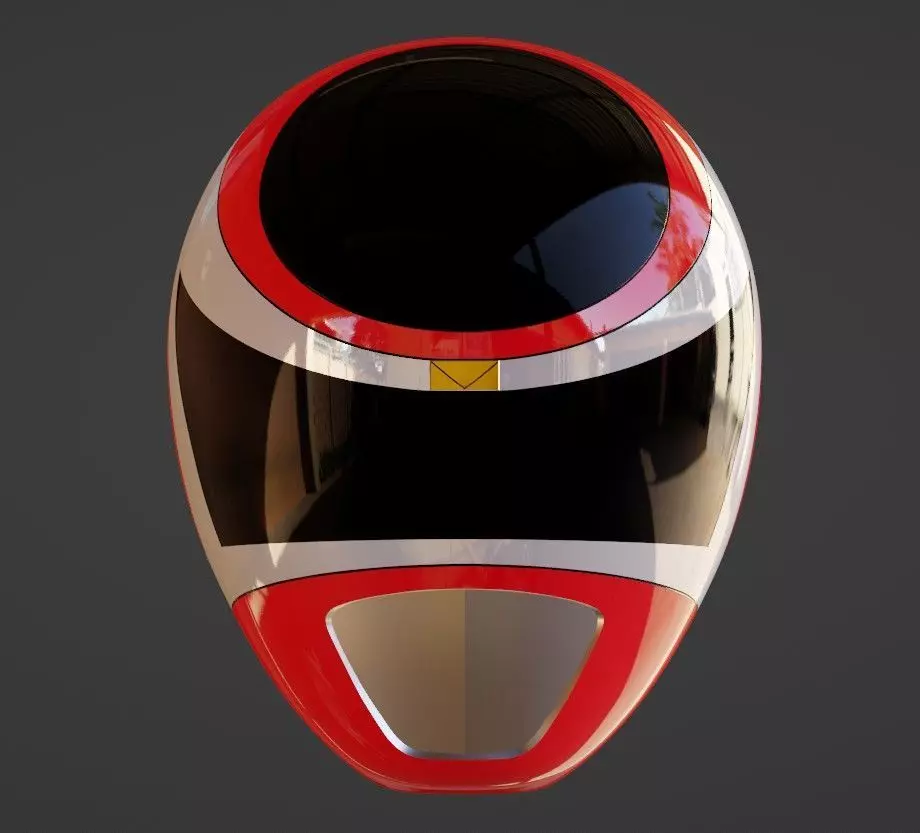 Power Rangers In Space Red Ranger Helmet V2 3D print model_0