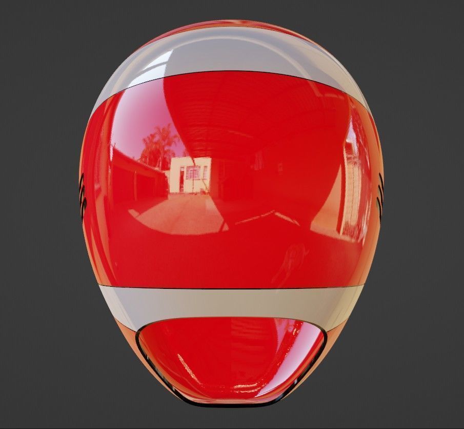 Power Rangers In Space Red Ranger Helmet V2 3D print model_5