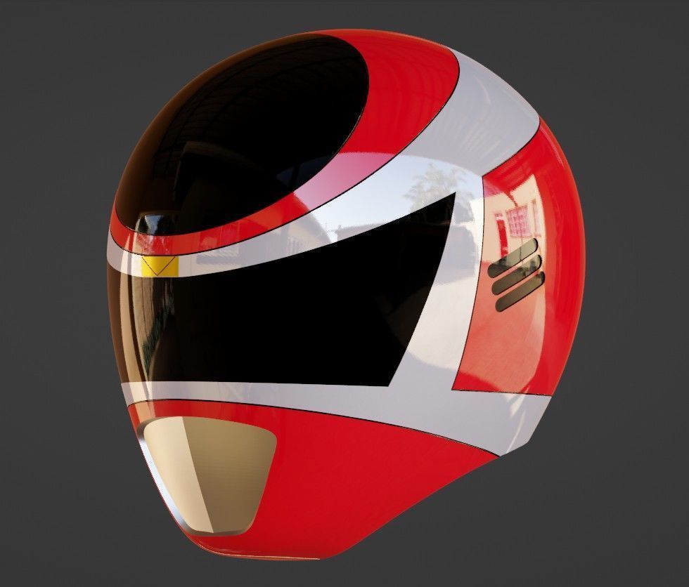 Power Rangers In Space Red Ranger Helmet V2 3D print model_2