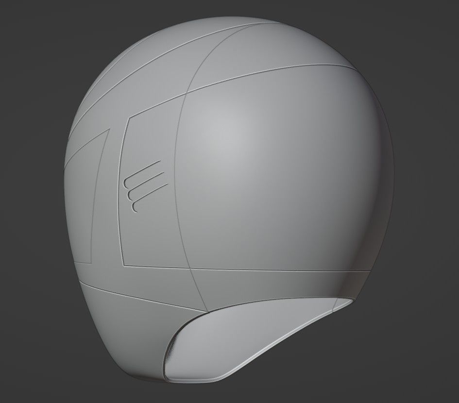 Power Rangers In Space Red Ranger Helmet V2 3D print model_10