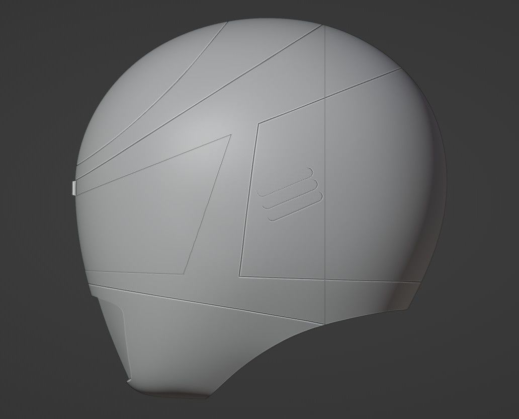 Power Rangers In Space Red Ranger Helmet V2 3D print model_8