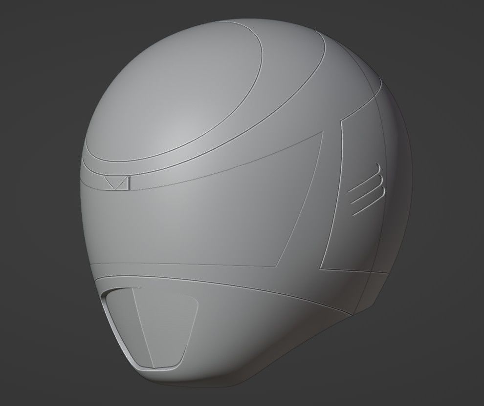 Power Rangers In Space Red Ranger Helmet V2 3D print model_7
