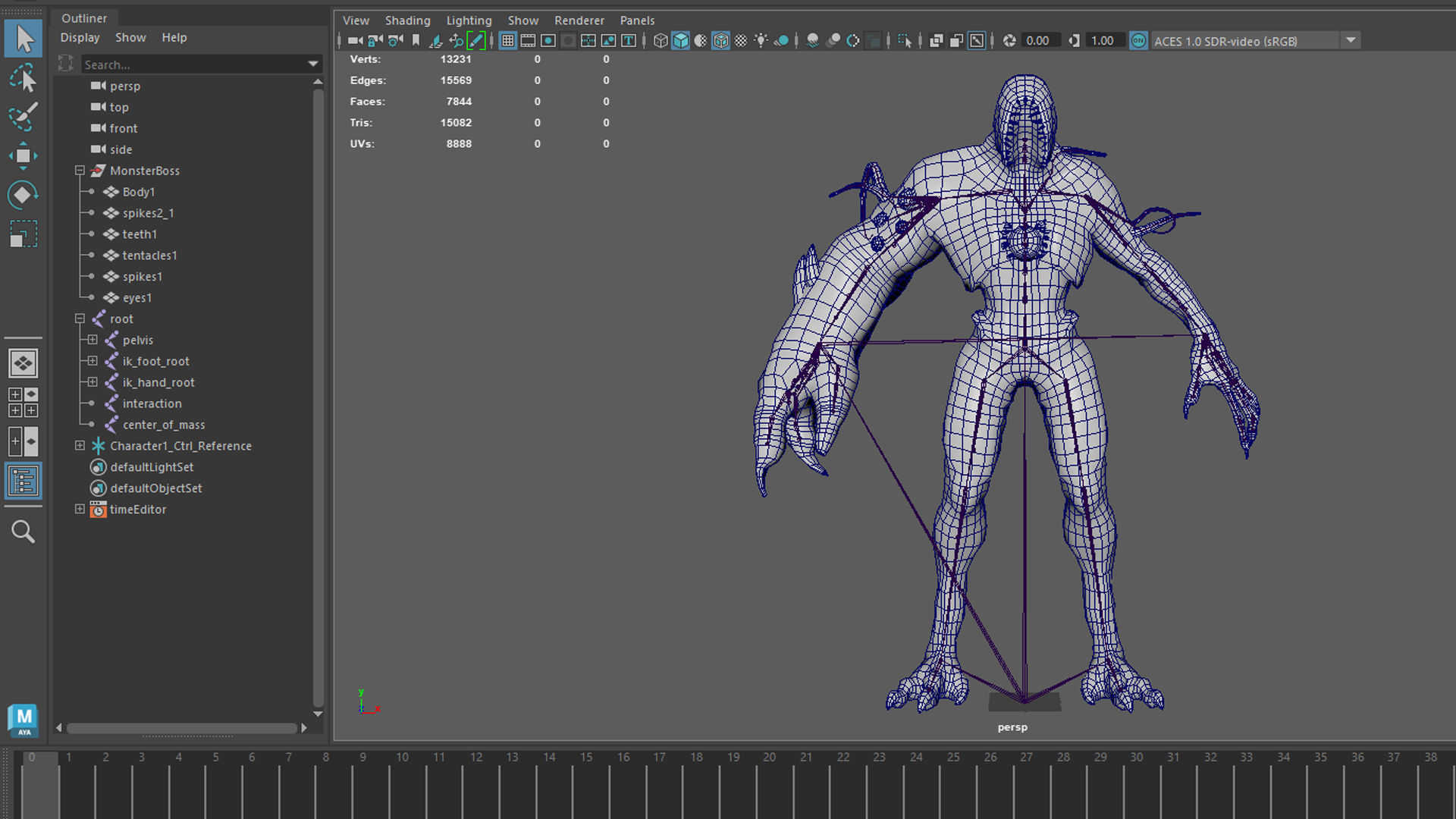 Monster Boss Low-poly 3D model_28