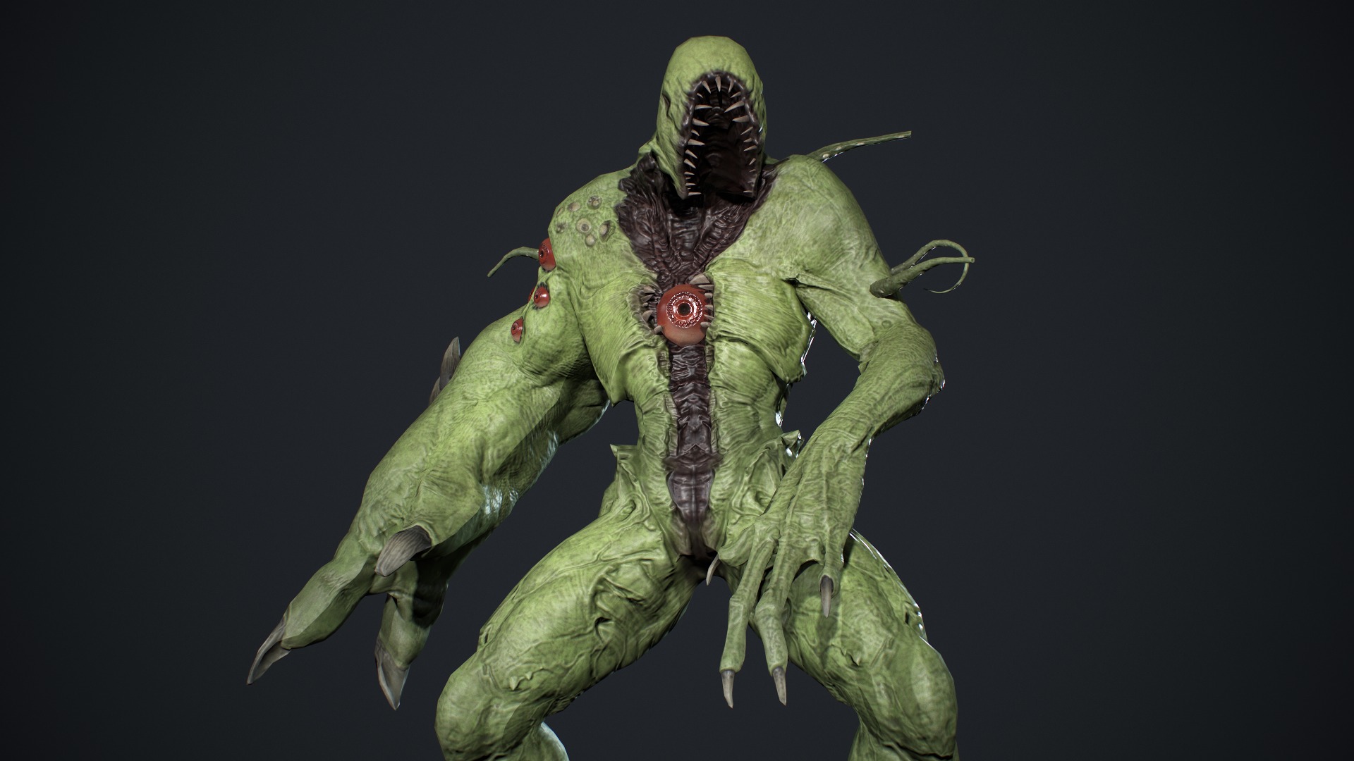 Monster Boss Low-poly 3D model_11