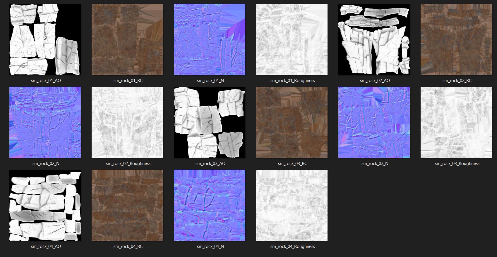 Modular rocks 3D model_7