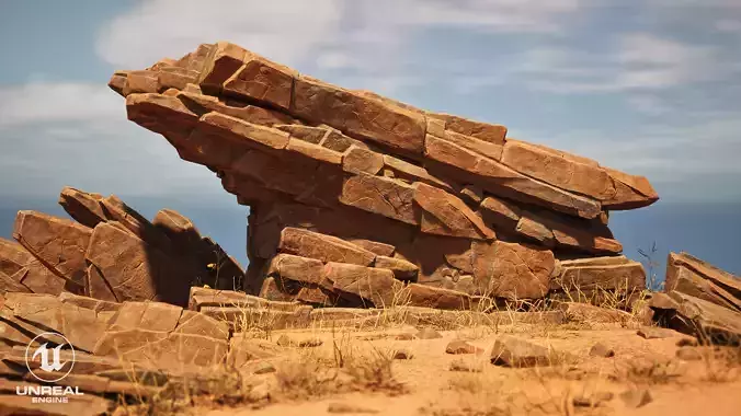 Modular rocks 3D model
