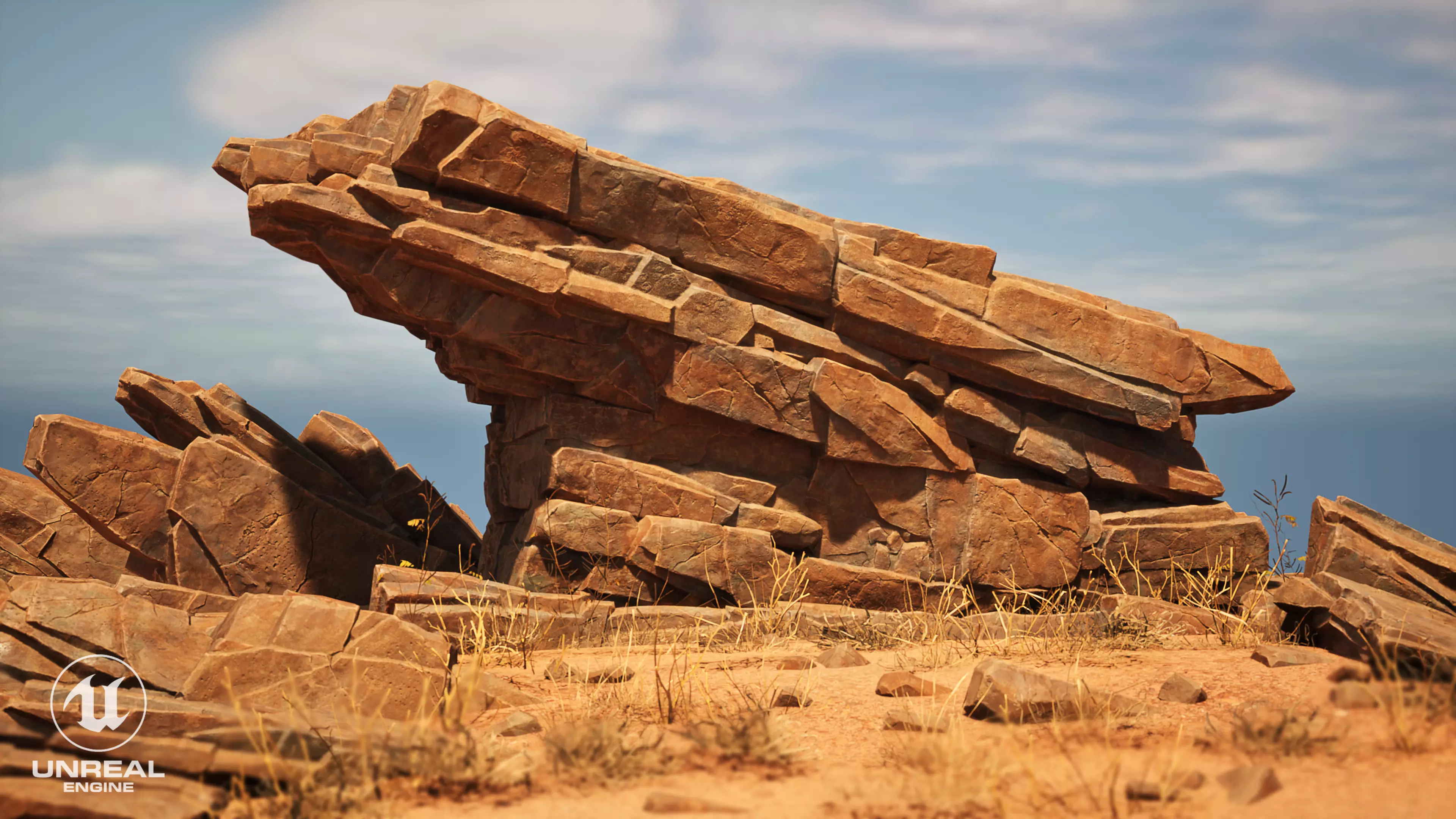 Modular rocks 3D model_0