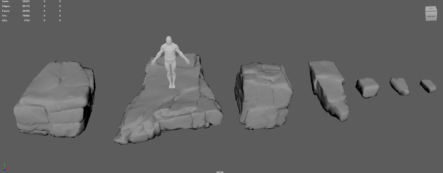 Modular rocks 3D model_6