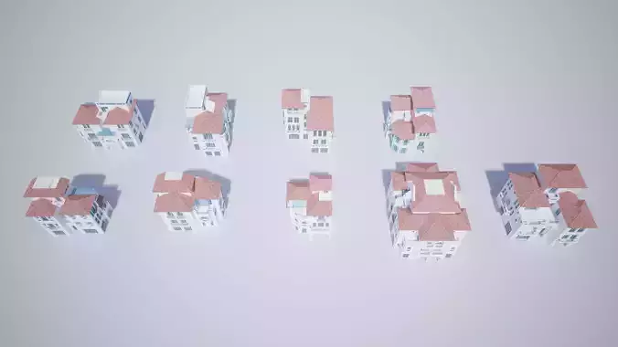 Spanish Style Villas 3D model