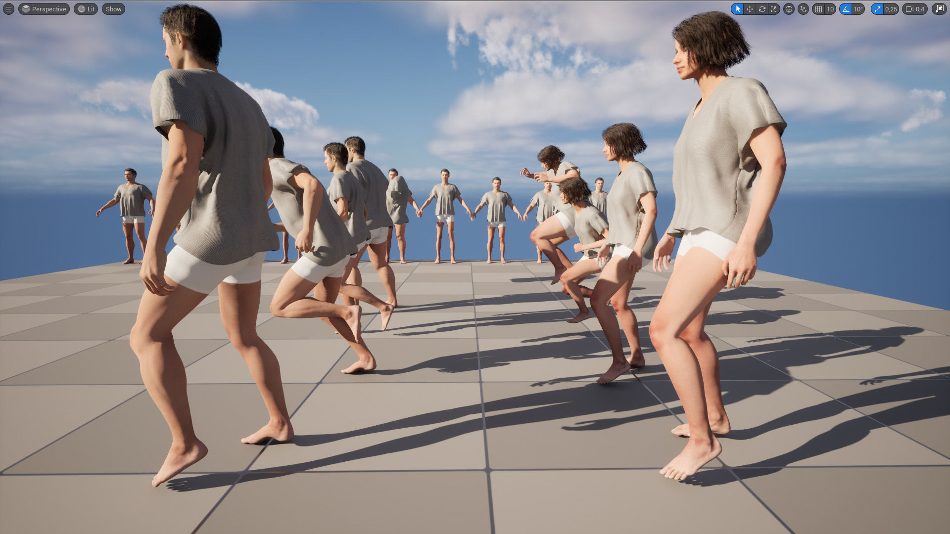 Tshirt 116 - All MH Bodies - UE5 Skeletons - Rigged Low-poly 3D model_15