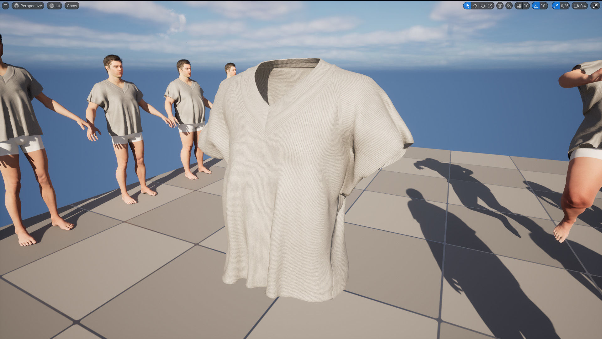 Tshirt 116 - All MH Bodies - UE5 Skeletons - Rigged Low-poly 3D model_16