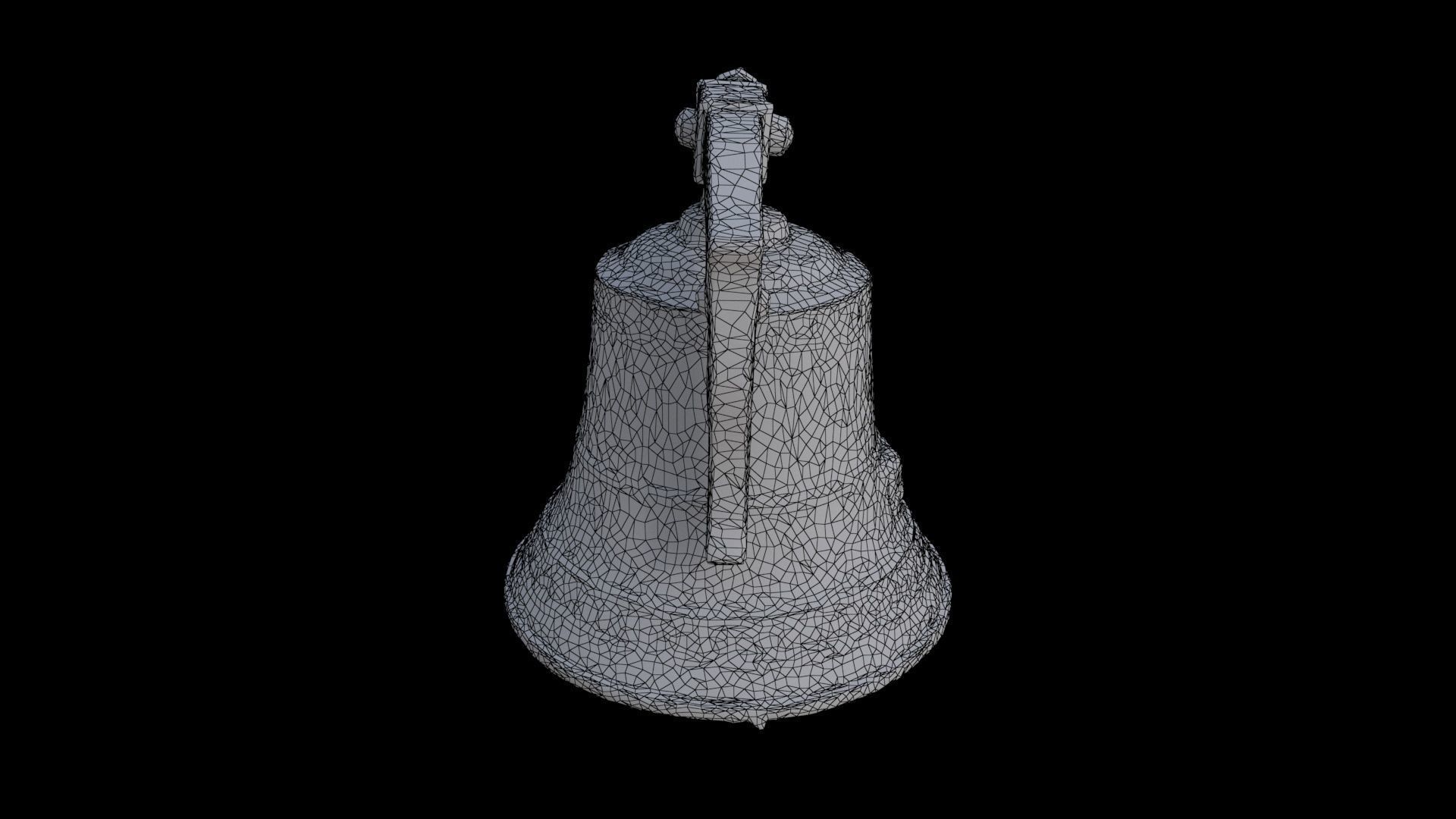 Bronze Church Bell 3D model_7