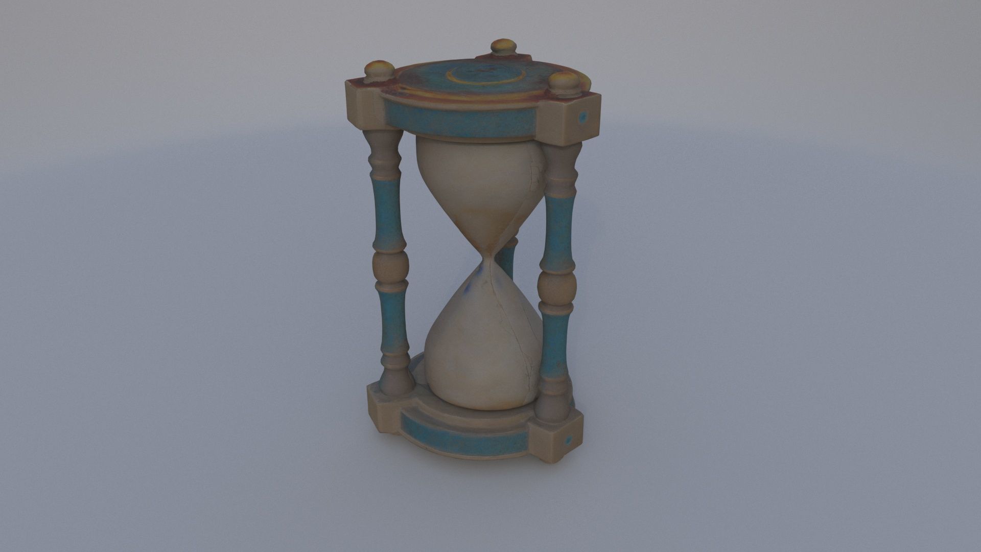 Bronze Mounted Hourglass 3D model_3