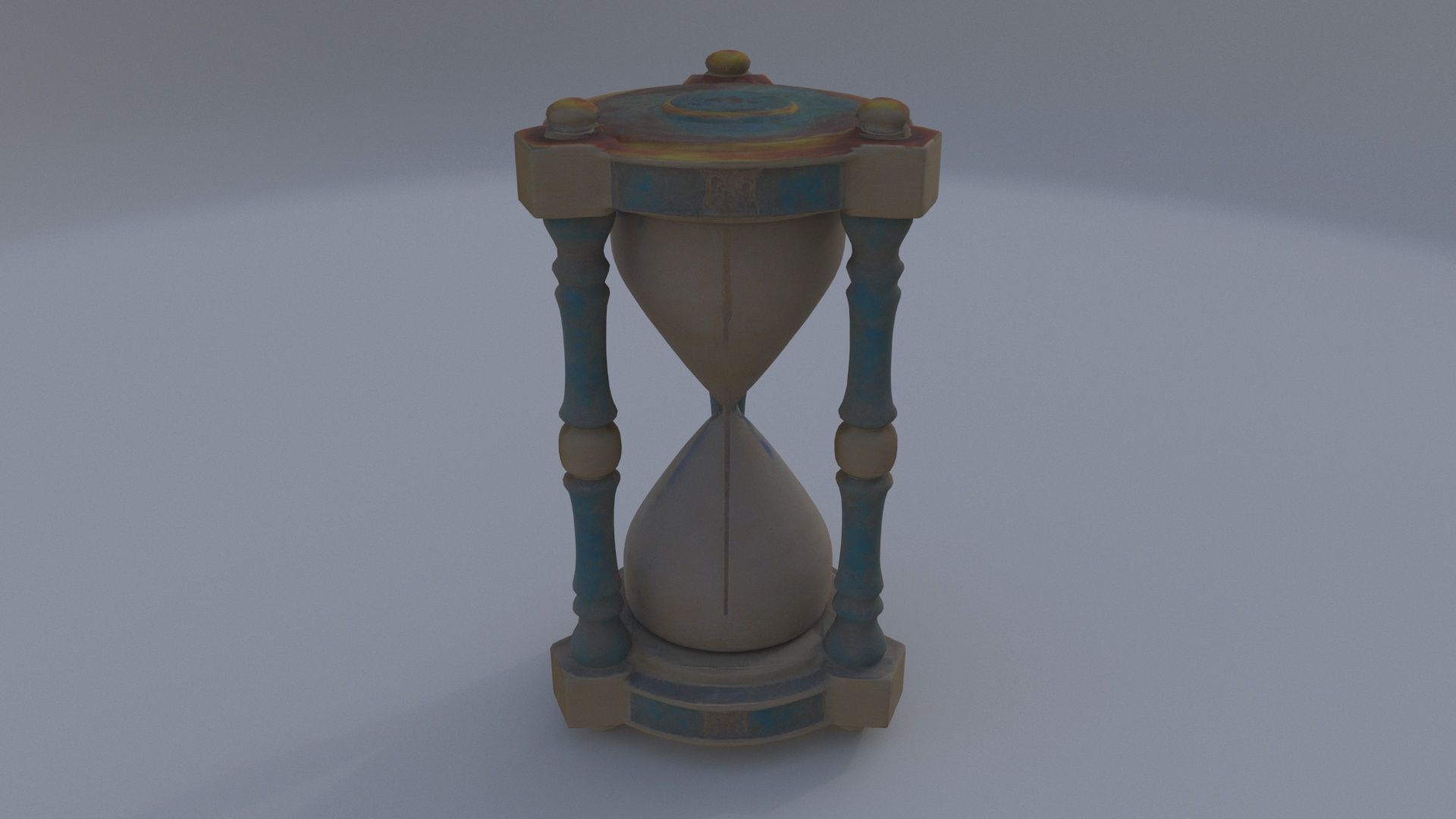 Bronze Mounted Hourglass 3D model_1