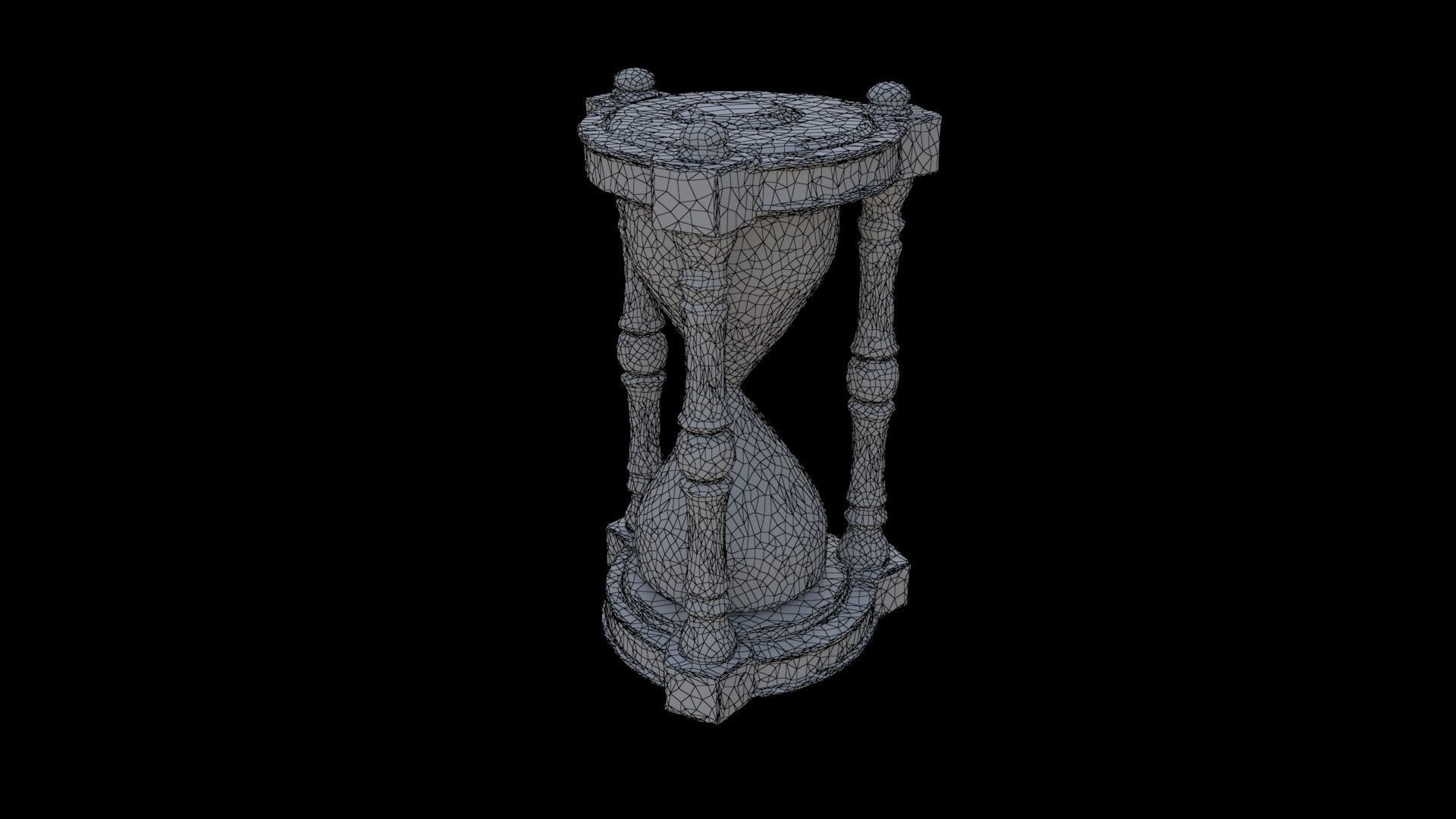 Bronze Mounted Hourglass 3D model_5