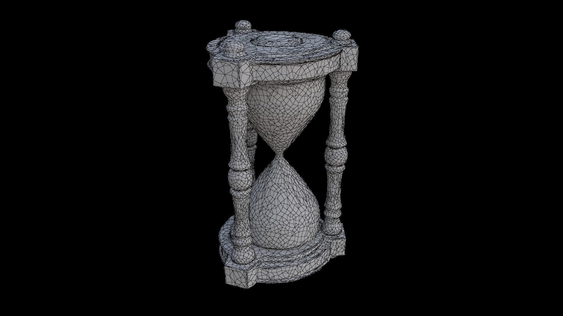 Bronze Mounted Hourglass 3D model_7