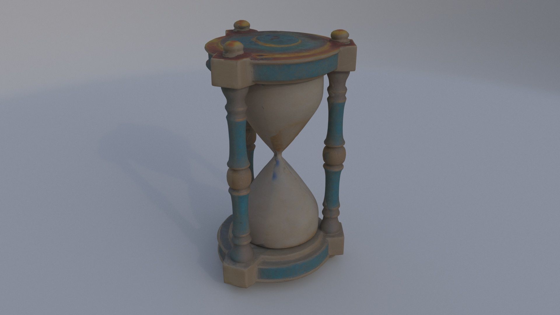 Bronze Mounted Hourglass 3D model_2