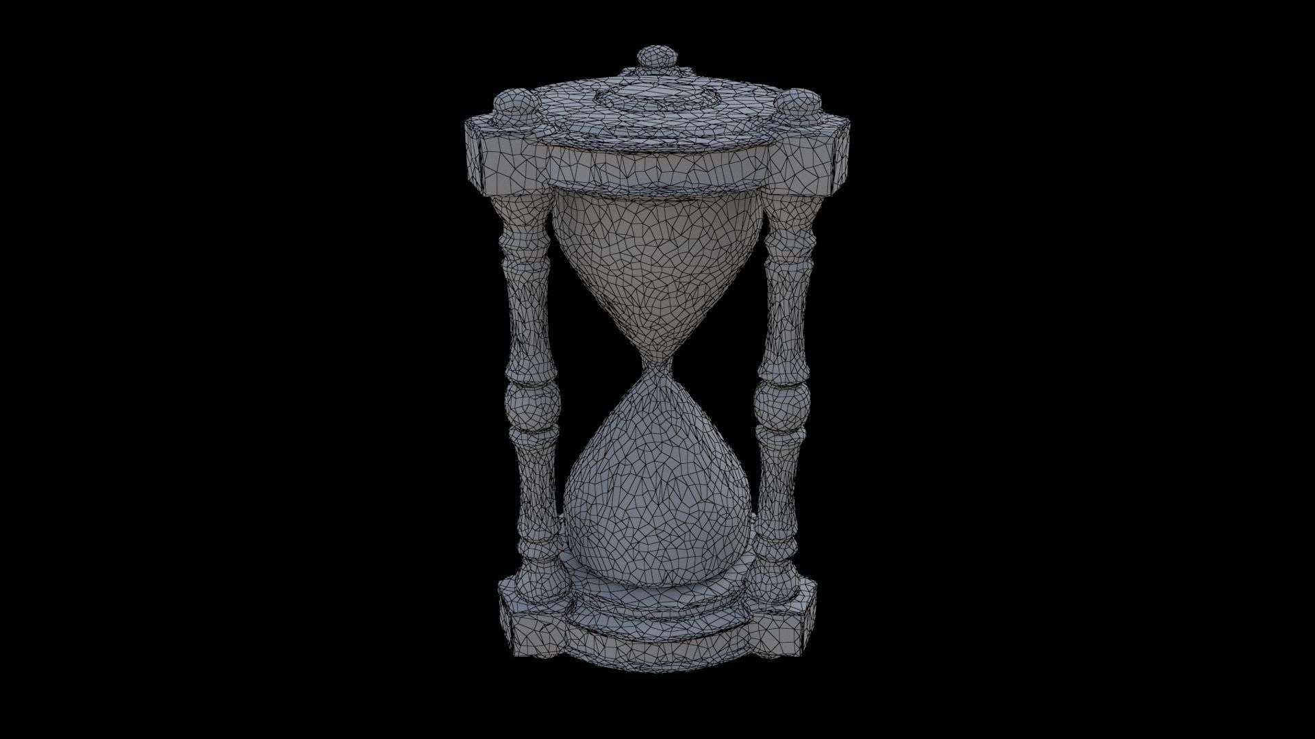 Bronze Mounted Hourglass 3D model_6
