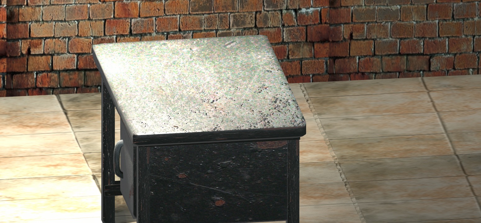 Abundantindianstudytable Low-poly 3D model_5