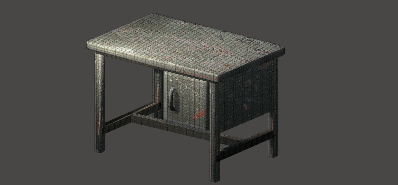 Abundantindianstudytable Low-poly 3D model_6