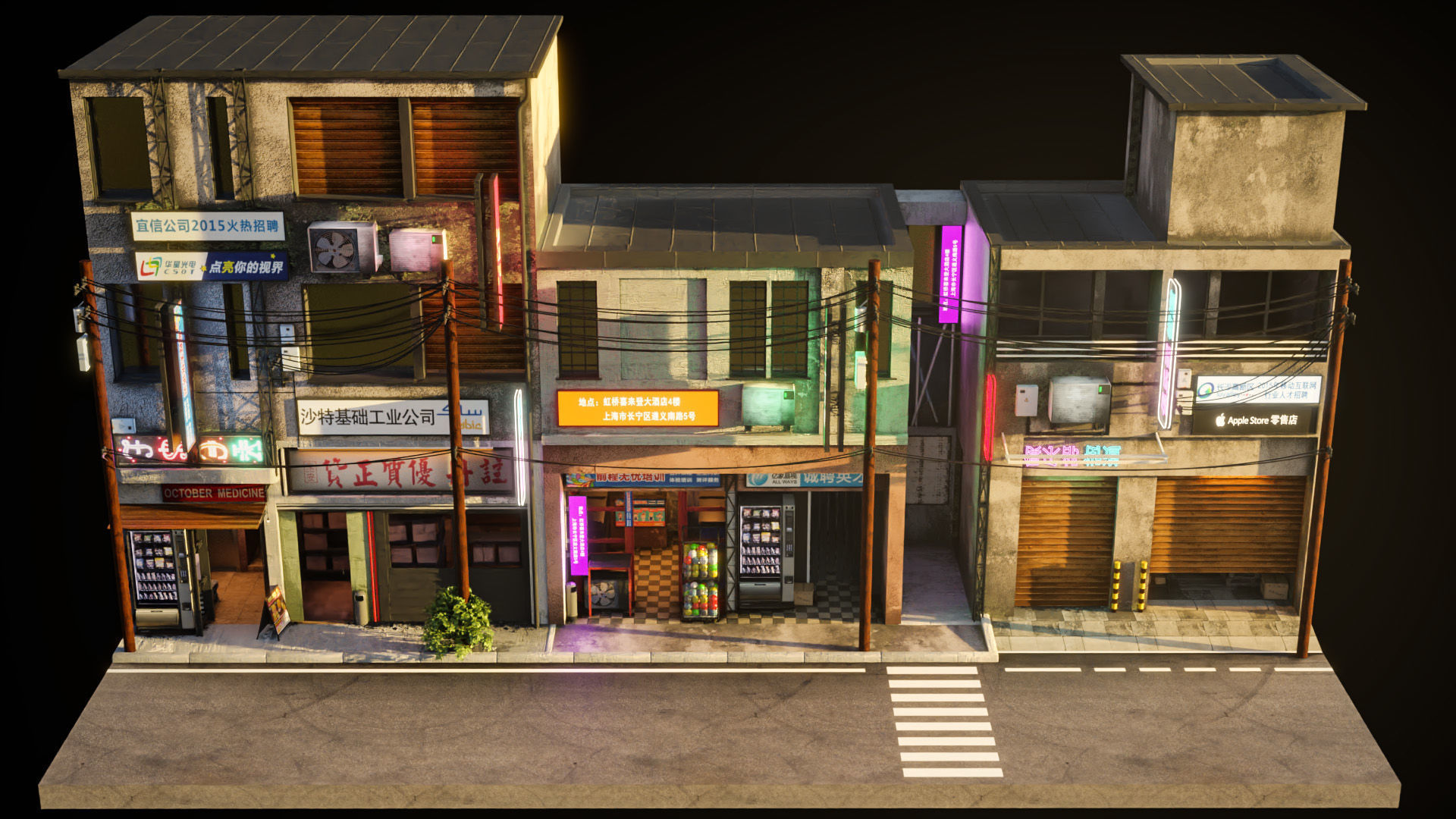 Japanese Street 3D model_3