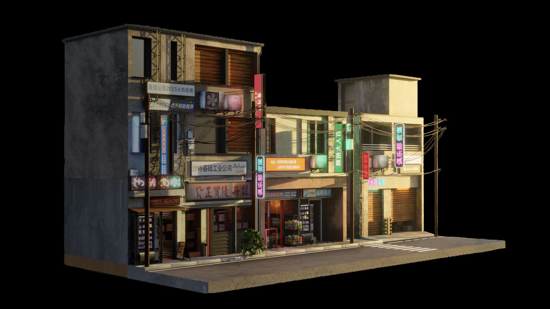 Japanese Street 3D model_2