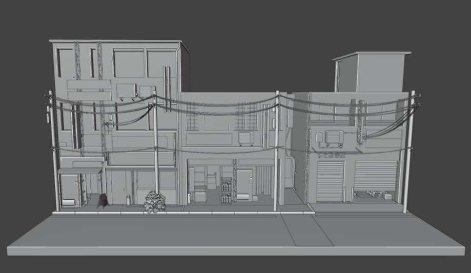 Japanese Street 3D model_6
