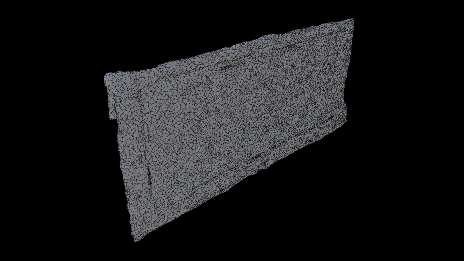 Carved Oak Wall Panel 3D model_5