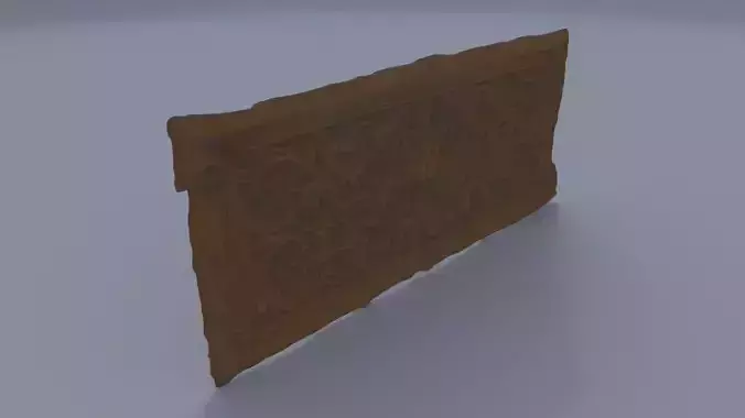 Carved Oak Wall Panel 3D model