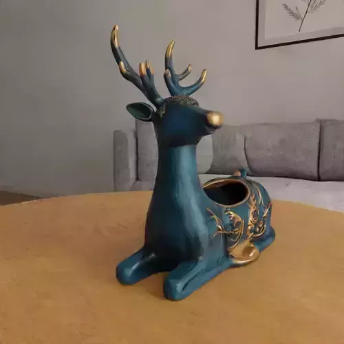 deer planter - vase - garden urn - candy dish - candle holder 1