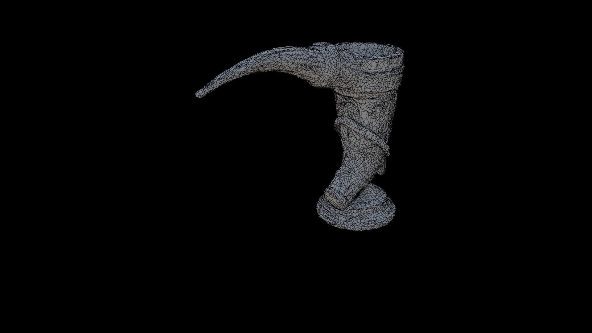 Ceremonial Drinking Horn 3D model_5
