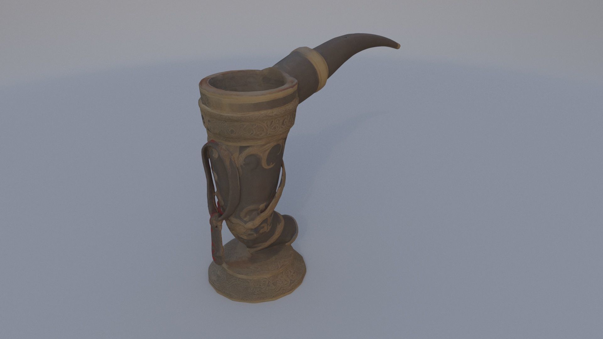 Ceremonial Drinking Horn 3D model_3