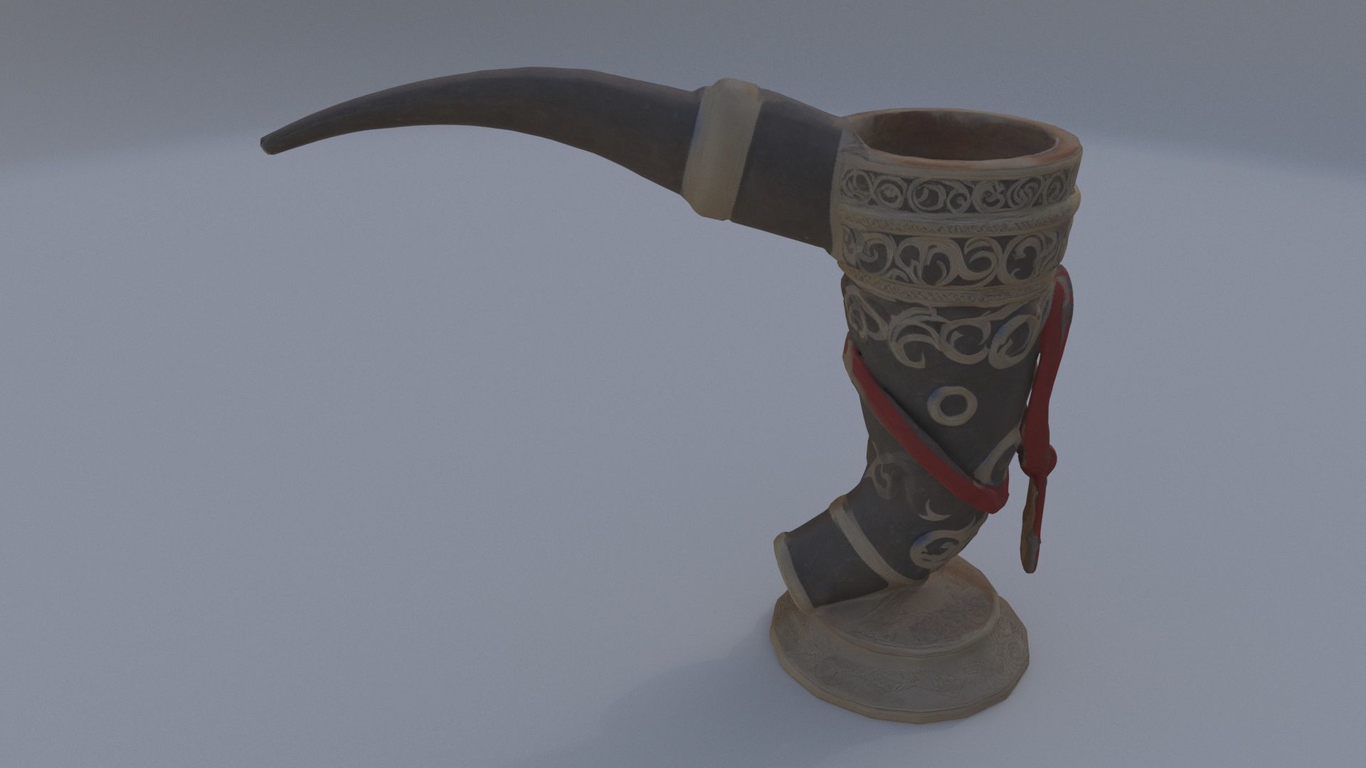 Ceremonial Drinking Horn 3D model_1