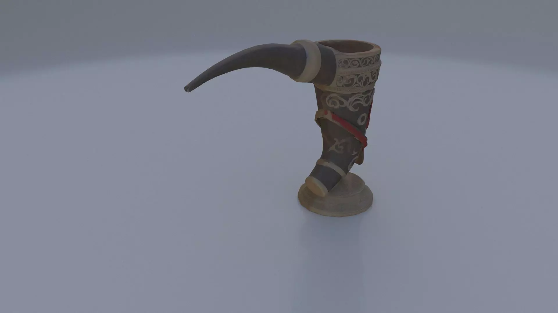 Ceremonial Drinking Horn 3D model_0