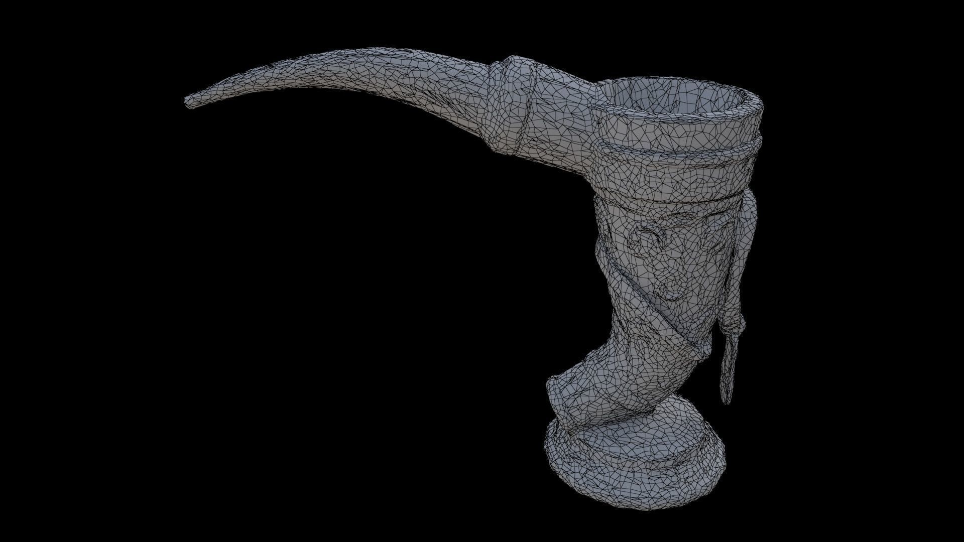 Ceremonial Drinking Horn 3D model_6