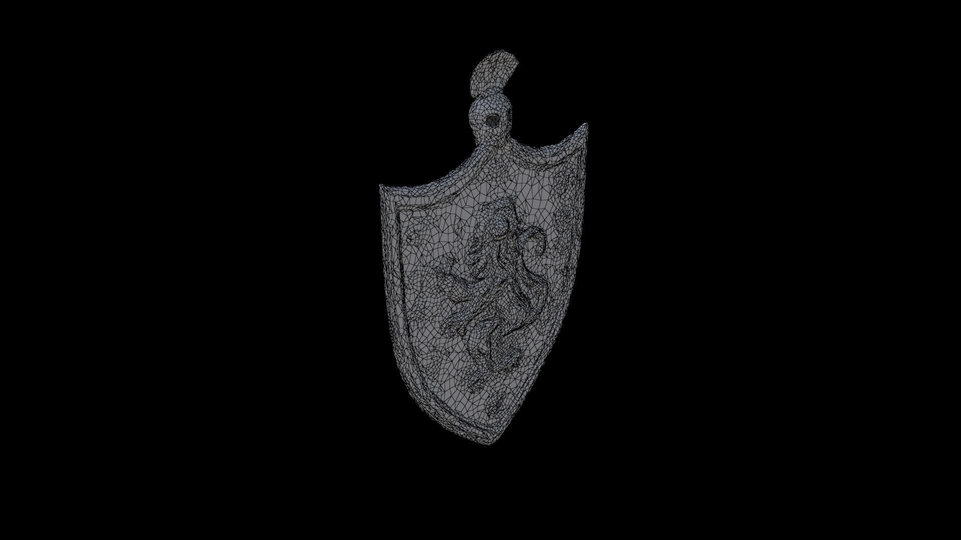 Crested Family Shield 3D model_5