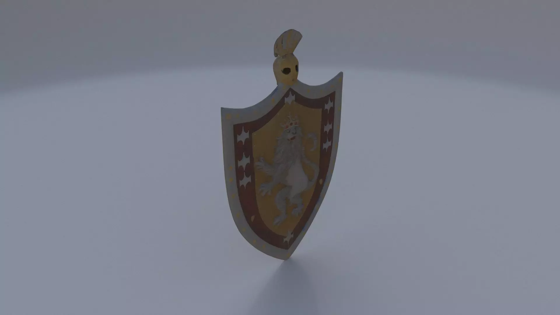 Crested Family Shield 3D model_0